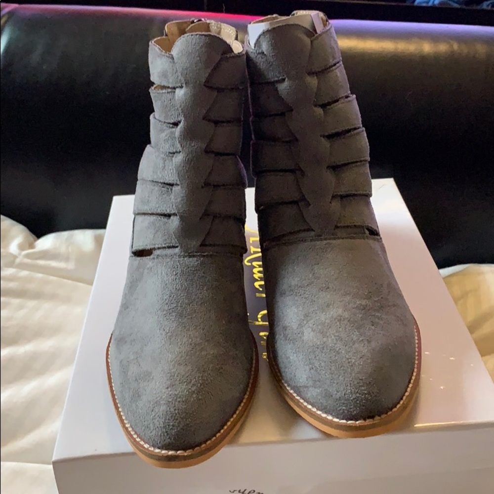 Grey Suede Booties